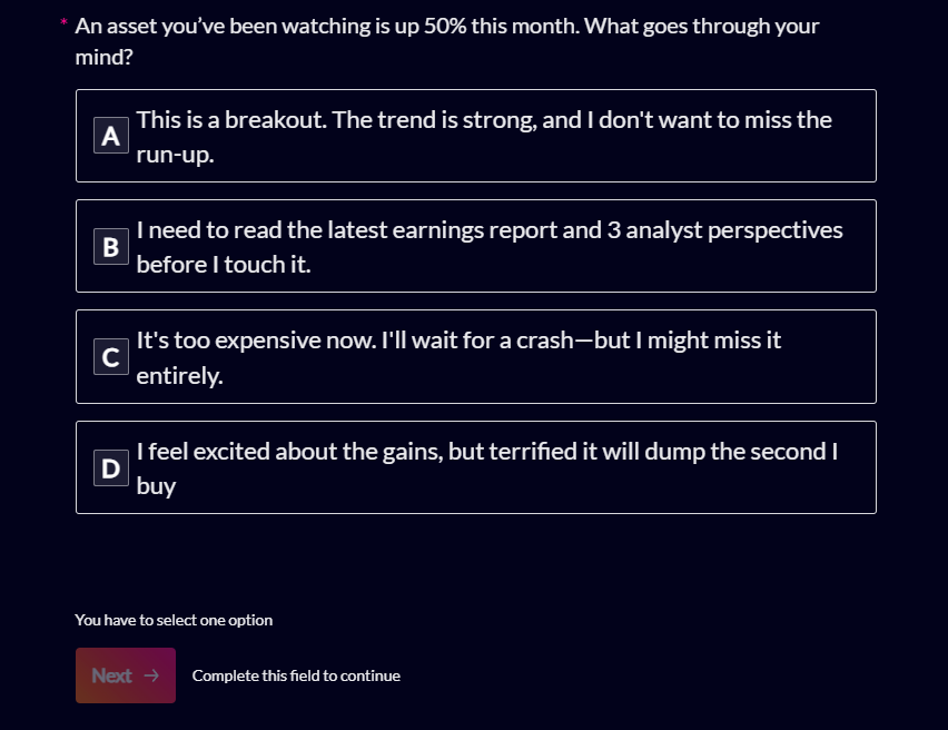 Investor Profile quiz