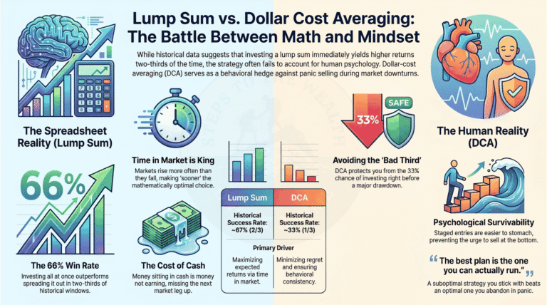 Lump Sum vs DCA: What the Data Actually Shows (And When Each One Wins)