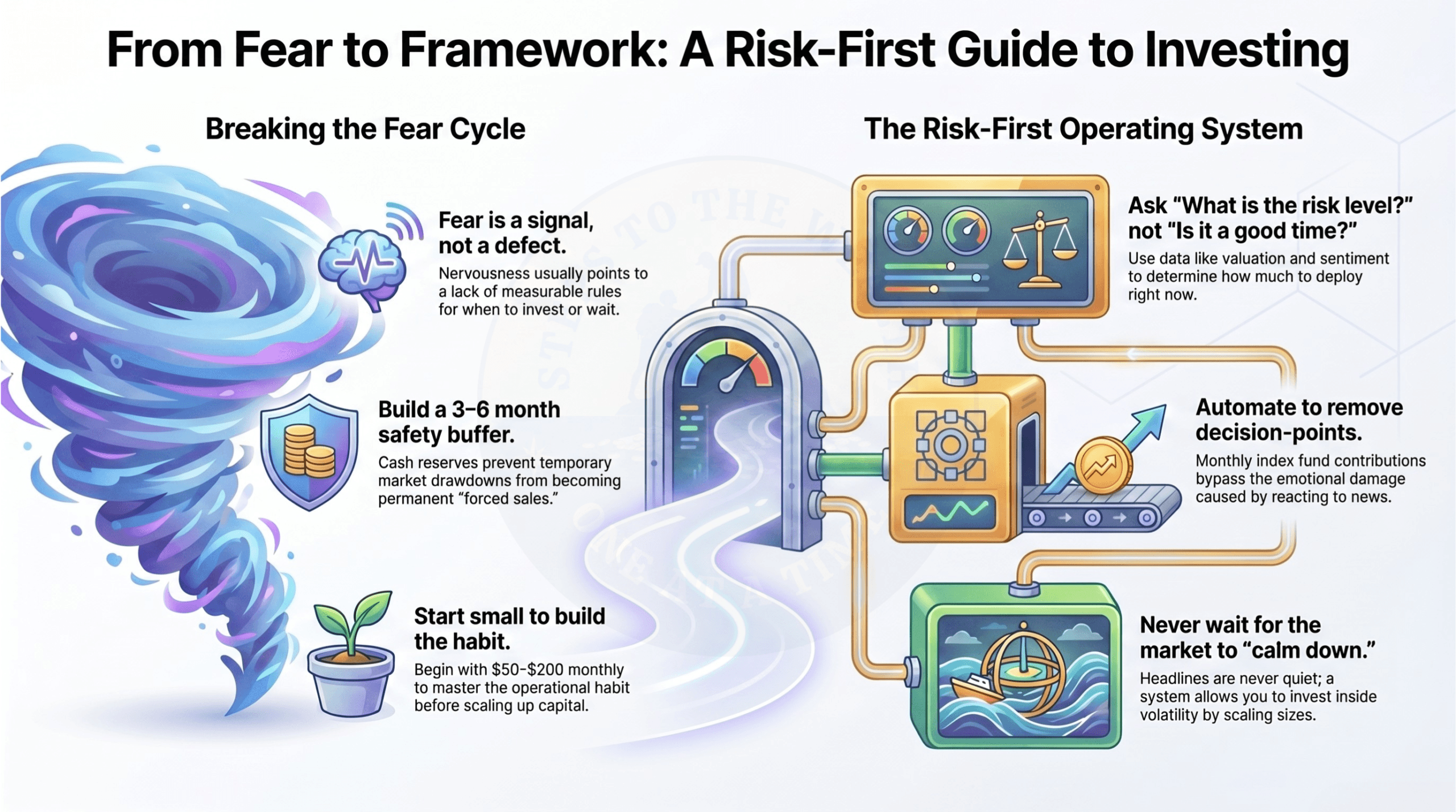 From fear to framework: ask what the risk level is, automate to remove decision points, and never wait for the market to calm down