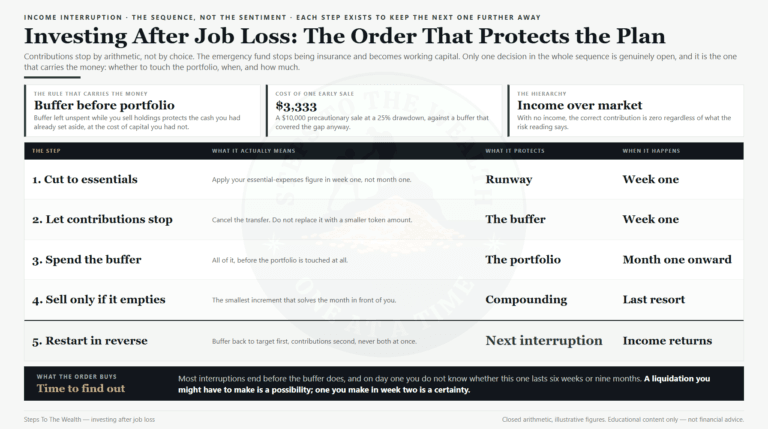 Investing after job loss: the five-step order that protects the plan